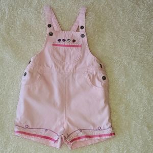 Early 2000s Carter's Kids infant girls pink shortalls